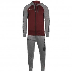 Анцуг Givova 103 tracksuit - Red / Grey (Light Melange Grey / Grenade) анцуг,детски,анцузи,givova,103,tracksuit,red,grey,(light,melange,grey,grenade)