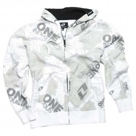 Блуза One industries Transit full zip sweatshirt - White (White) блуза,мъжки,пуловери,one,industries,transit,full,zip,sweatshirt,white,(white)