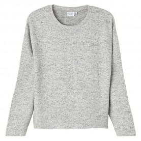 Блуза Name it Victi Knit sweater - Grey (Grey Melange) блуза,мъжки,пуловери,дамски,пуловери,name,it,victi,knit,sweater,grey,(grey,melange)