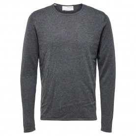 блуза,мъжки,пуловери,selected,rome,knit,sweater,grey,(anthracite)