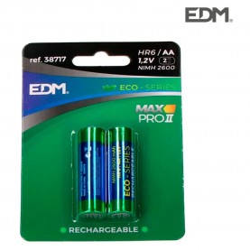 батерии,edm,r6,aaa,2600mah,rechargeable,battery,2,units,blue,(blue,green)