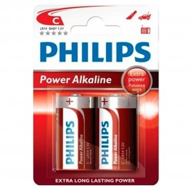 батерии,philips,ir14,c,alkaline,battery,2,units,silver,(silver)