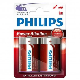 батерии,philips,ir20,d,alkaline,battery,2,units,silver,(silver)