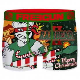 боксерки,мъжко,бельо,freegun,christmas,boxers,green,red,(multicolor)