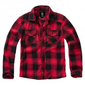 карирана,риза,детски,ризи,brandit,check,long,sleeve,shirt,red,black,(red)