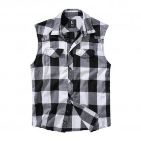 карирана,риза,мъжки,ризи,brandit,check,shirt,white,black,(white)