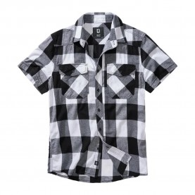 карирана,риза,мъжки,ризи,brandit,check,short,sleeve,shirt,white,(white,black)