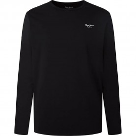 Тениска Pepe jeans Original Basic 2 long sleeve T-shirt - Black (Black) тениска,мъжки,тениски,pepe,jeans,original,basic,2,long,sleeve,t,shirt,black,(black)