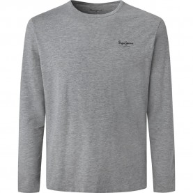 тениска,мъжки,тениски,pepe,jeans,original,basic,2,long,sleeve,t,shirt,grey,marlange,(grey)