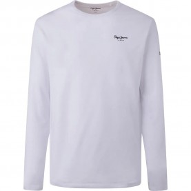 Тениска Pepe jeans Original Basic 2 long sleeve T-shirt - White (White) тениска,мъжки,тениски,pepe,jeans,original,basic,2,long,sleeve,t,shirt,white,(white)