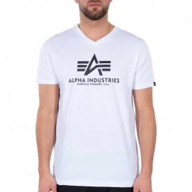 тениска,мъжки,тениски,alpha,industries,basic,short,sleeve,v,neck,t,shirt,white,(white)