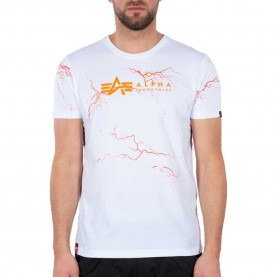 тениска,мъжки,тениски,alpha,industries,lightning,all,over,print,t,shirt,white