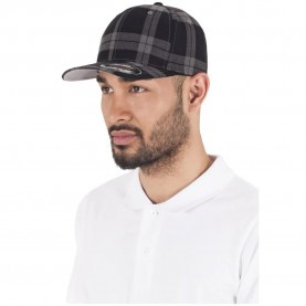 шапка,всички,шапки,flexfit,tartan,plaid,cap,black,(black,grey)