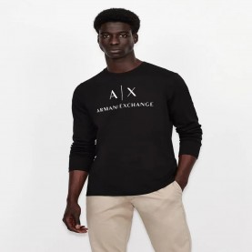 тениска,мъжки,тениски,armani,exchange,8nztch,z8h4z,long,sleeve,t,shirt,black