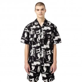 риза,с,къс,ръкав,мъжки,ризи,dickies,100,all,over,print,short,sleeve,shirt,black,(black)