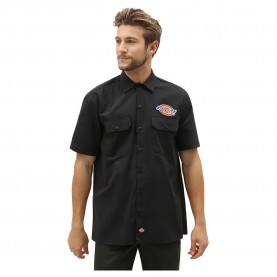 риза,с,къс,ръкав,мъжки,ризи,dickies,clintondale,short,sleeve,shirt,black,(black)
