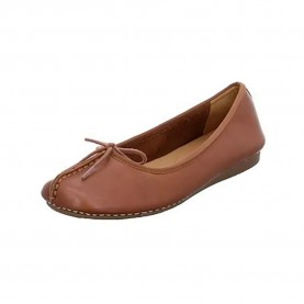 Обувки Clarks shoes Freckle Ice Trend ballet pumps - Brown (Dark Tan Leather) обувки,дамски,обувки,clarks,shoes,freckle,ice,trend,ballet,pumps,brown,(dark,tan,leather)