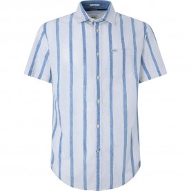 риза,с,къс,ръкав,мъжки,ризи,pepe,jeans,pankhurst,short,sleeve,shirt,white,(blue)
