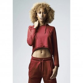 Блуза Urban classics Terry sweatshirt - Red (Bordeaux) блуза,дамски,блузи,urban,classics,terry,sweatshirt,red,(bordeaux)