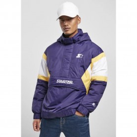 яке,мъжки,якета,starter,black,label,starter,color,block,1,2,zip,retro,jacket,violet,white,yellow,(purple)