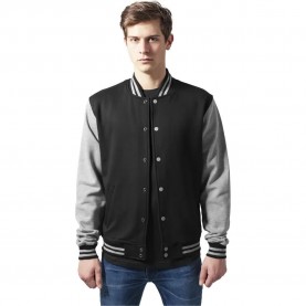 яке,мъжки,якета,urban,classics,2,tone,college,sweat,jacket,black,gray,(black)
