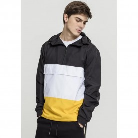 яке,мъжки,якета,urban,classics,block,pull,over,jacket,black,(black,yellow,white)