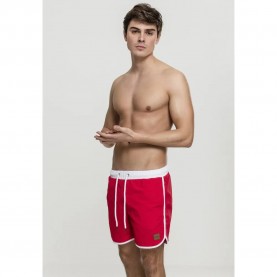 бански,гащета,мъжки,бански,костюми,urban,classics,retro,swimming,shorts,red,flash,white,(red)