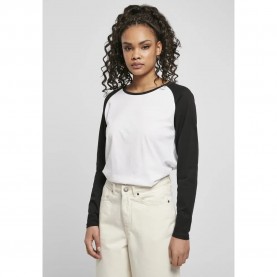 тениска,дамски,тениски,urban,classics,contrast,raglan,long,sleeve,t,shirt,white,(white,black)