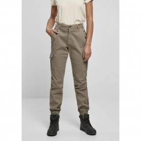 панталони,дамски,панталони,urban,classics,high,waist,cargo,pants,brown