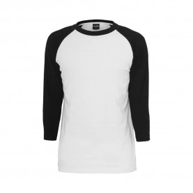 Тениска Urban classics Contract Raglan T-shirt - White / Black (White) тениска,мъжки,тениски,urban,classics,contract,raglan,t,shirt,white,black,(white)