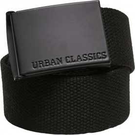 Колан Urban classics Coloured Buckle Canvas belt - Black (Black) колан,колани,urban,classics,coloured,buckle,canvas,belt,black,(black)