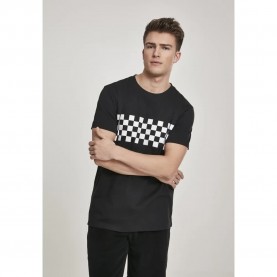 Тениска Urban classics Panel T-shirt - Black - (Black / White) тениска,мъжки,тениски,urban,classics,panel,t,shirt,black,(black,white)