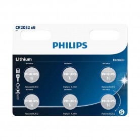 батерии,philips,cr2032,pack,3,3v,lithium,battery,black