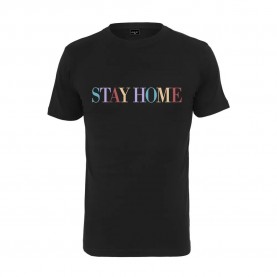 футболна,фланелка,мъжки,тениски,mister,tee,unisex,stay,home,wording,t,shirt,black,(black)