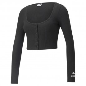 тениска,дамски,топове,puma,classics,ribbed,long,sleeve,t,shirt,black,(puma,black)