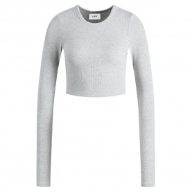 фланелка,с,дълъг,ръкав,дамски,топове,jack,&,jones,feline,rib,jjxx,long,sleeve,top,light,grey,melange,(grey)