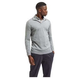 блуза,дамски,пуловери,дамски,плетени,дрехи,selected,berg,half,zip,sweater,grey