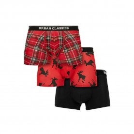 боксерки,мъжко,бельо,urban,classics,set,of,3,s,boxers,red,black,(red)