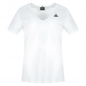 тениска,дамски,тениски,le,coq,sportif,ess,n°1,short,sleeve,v,neck,t,shirt,white,(new,optical,white)