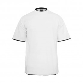 Тениска Urban classics Tall Contract short sleeve T-shirt - White (White / Black) тениска,мъжки,тениски,дамски,тениски,urban,classics,tall,contract,short,sleeve,t,shirt,white,(white,black)