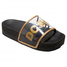 обувки,дамски,сандали,и,чехли,dc,shoes,slider,platform,se,slides,black,(black,gold)