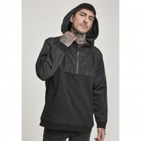 блуза,мъжки,пуловери,urban,classics,sweatshirt,military,half,zip,black