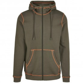 Блуза Urban classics Organic Contrast Flatlock sweatshirt - Green (Olive / Orange) блуза,мъжки,пуловери,urban,classics,organic,contrast,flatlock,sweatshirt,green,(olive,orange)
