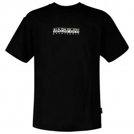 Тениска Napapijri S-Box 3 short sleeve T-shirt - Black (Black 041) тениска,мъжки,тениски,napapijri,s,box,3,short,sleeve,t,shirt,black,(black,041)