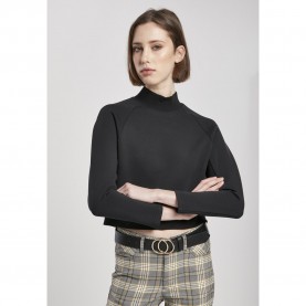 блуза,дамски,пуловери,дамски,плетени,дрехи,urban,classics,sweater,interlock,short,crew,black