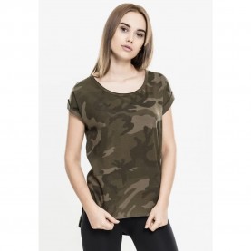 Тениска Urban classics Ba Shaped Big short sleeve T-shirt - Green (Camouflage Green) тениска,дамски,тениски,urban,classics,ba,shaped,big,short,sleeve,t,shirt,green,(camouflage,green)