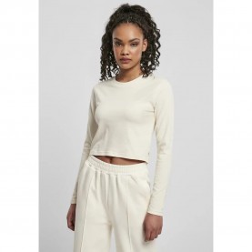фланелка,с,дълъг,ръкав,дамски,топове,urban,classics,organic,big,long,sleeve,top,white