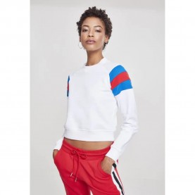Тениска Urban classics Leeve Stripe Crew long sleeve T-shirt - White (White / Blue Fluo / Red Flash) тениска,мъжки,тениски,дамски,тениски,urban,classics,leeve,stripe,crew,long,sleeve,t,shirt,white,(white,blue,fluo,red,flash)