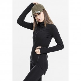 блуза,дамски,блузи,urban,classics,sweatshirt,athletic,interlo,zip,black