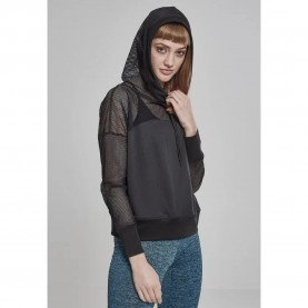 блуза,дамски,блузи,urban,classics,mesh,sweatshirt,black